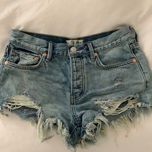 Free people denim shorts